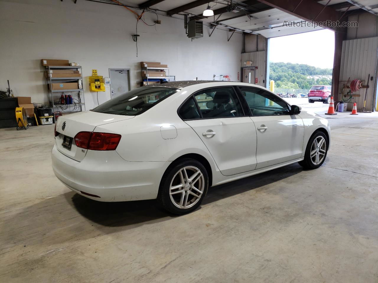 2014 Volkswagen Jetta Se White vin: 3VWD17AJ3EM281193