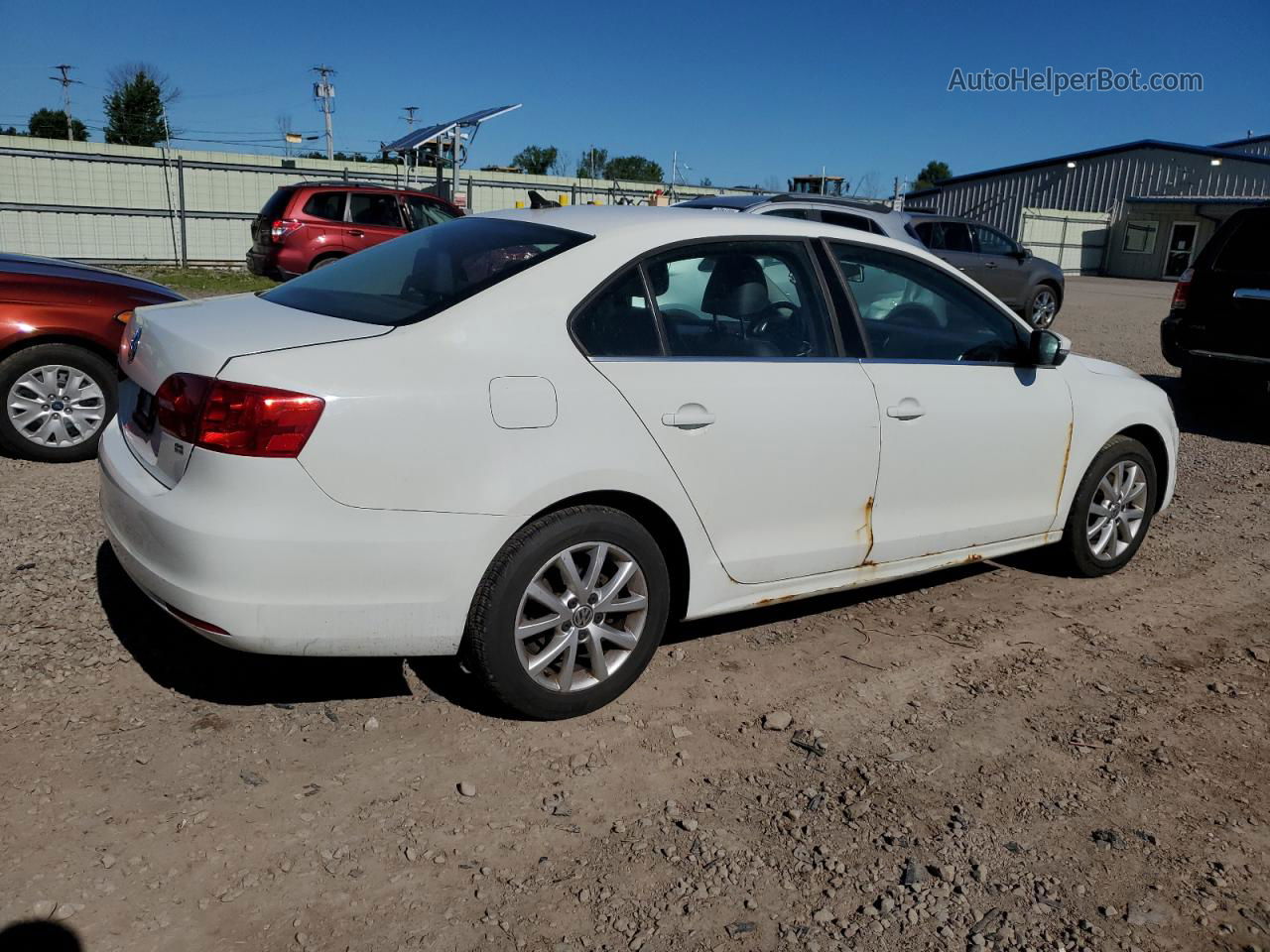 2014 Volkswagen Jetta Se White vin: 3VWD17AJ3EM304181