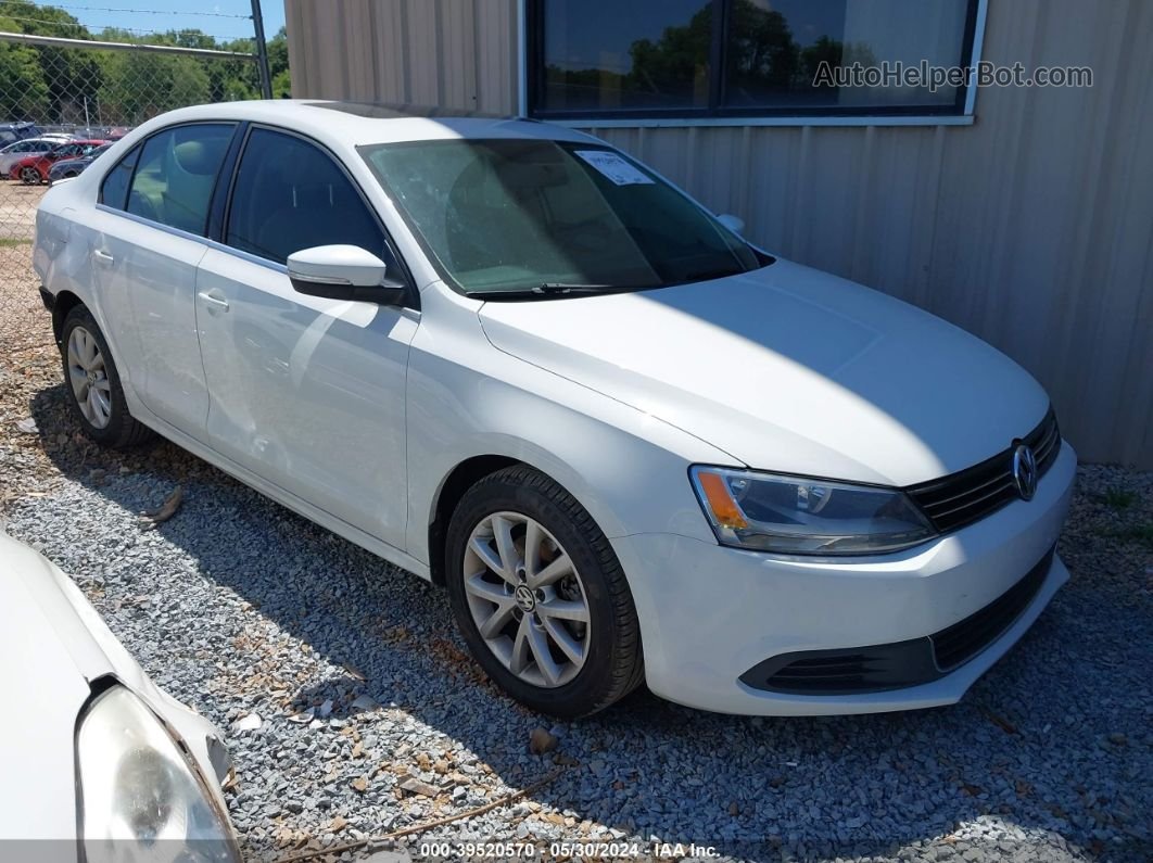 2014 Volkswagen Jetta 1.8t Se White vin: 3VWD17AJ3EM316685