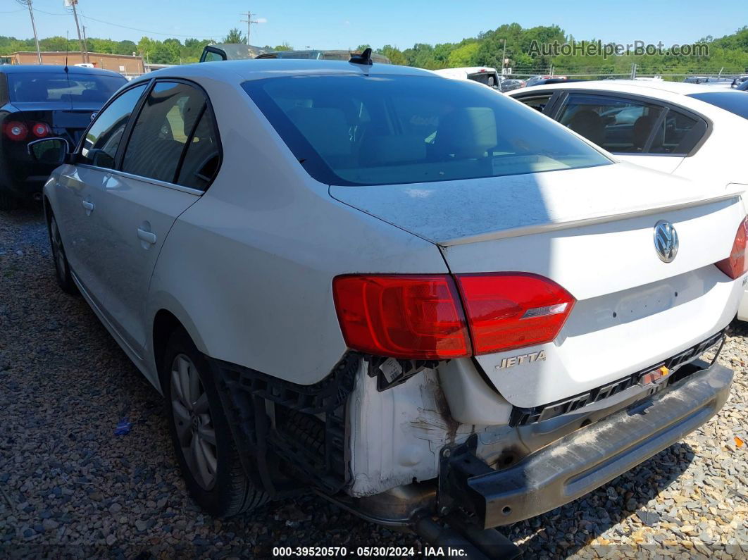 2014 Volkswagen Jetta 1.8t Se White vin: 3VWD17AJ3EM316685