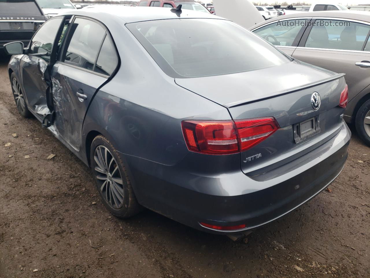 2015 Volkswagen Jetta Se Gray vin: 3VWD17AJ3FM202591