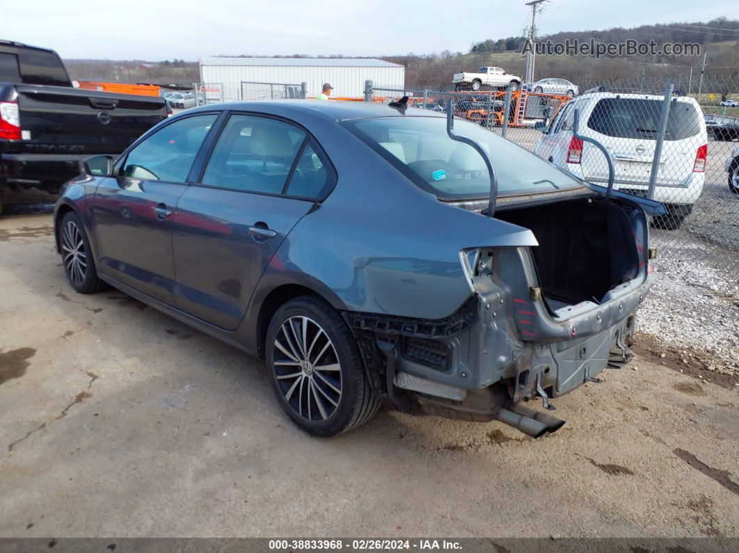 2015 Volkswagen Jetta 1.8t Sport Gray vin: 3VWD17AJ3FM205037