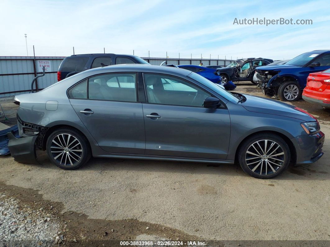 2015 Volkswagen Jetta 1.8t Sport Gray vin: 3VWD17AJ3FM205037