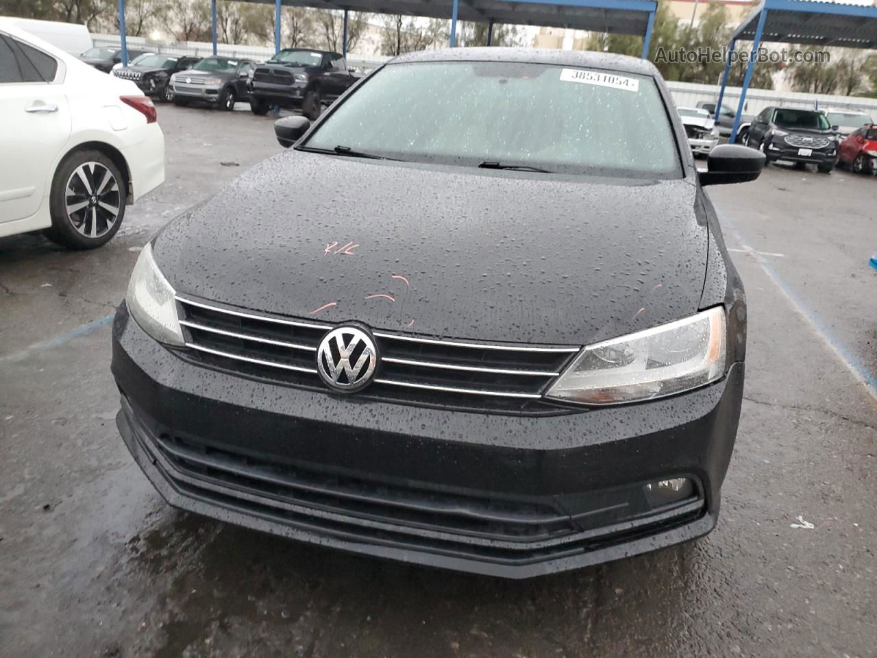 2015 Volkswagen Jetta Se Black vin: 3VWD17AJ3FM211436