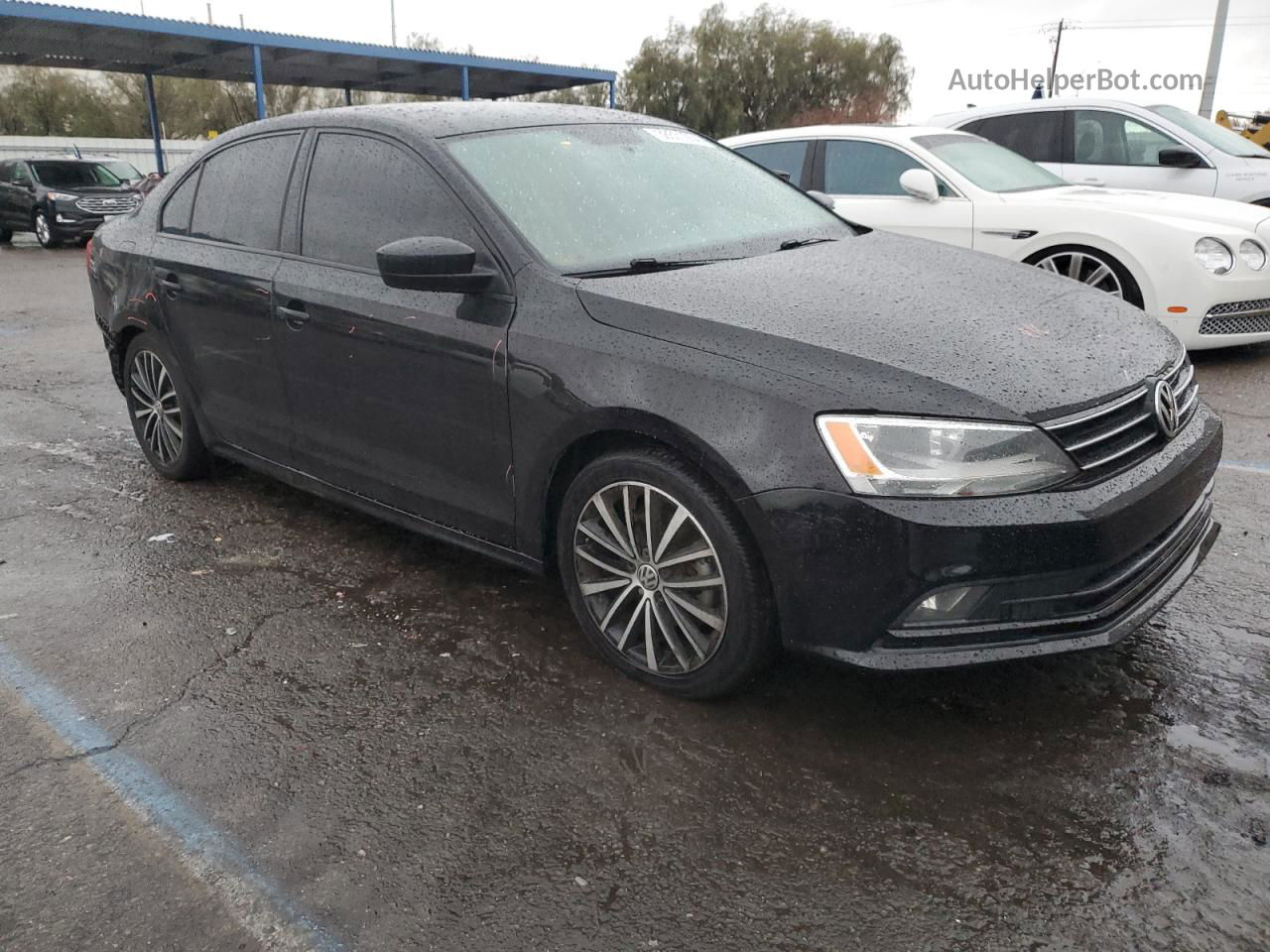 2015 Volkswagen Jetta Se Black vin: 3VWD17AJ3FM211436