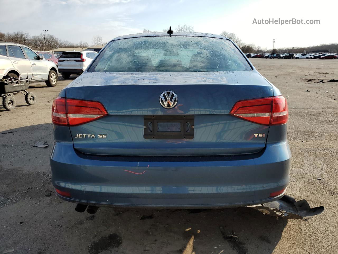 2015 Volkswagen Jetta Se Blue vin: 3VWD17AJ3FM211730