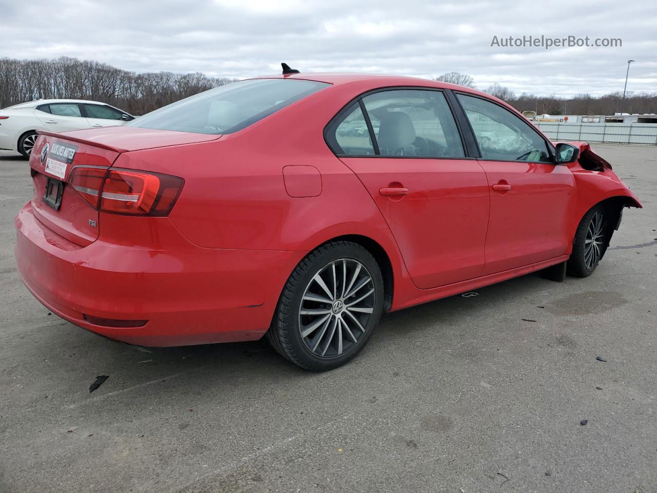 2015 Volkswagen Jetta Se Red vin: 3VWD17AJ3FM215759