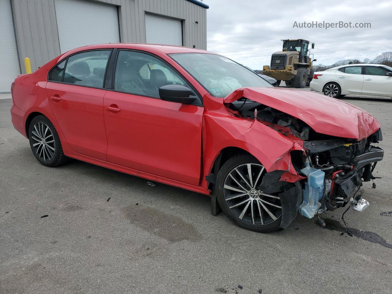 2015 Volkswagen Jetta Se Red vin: 3VWD17AJ3FM215759