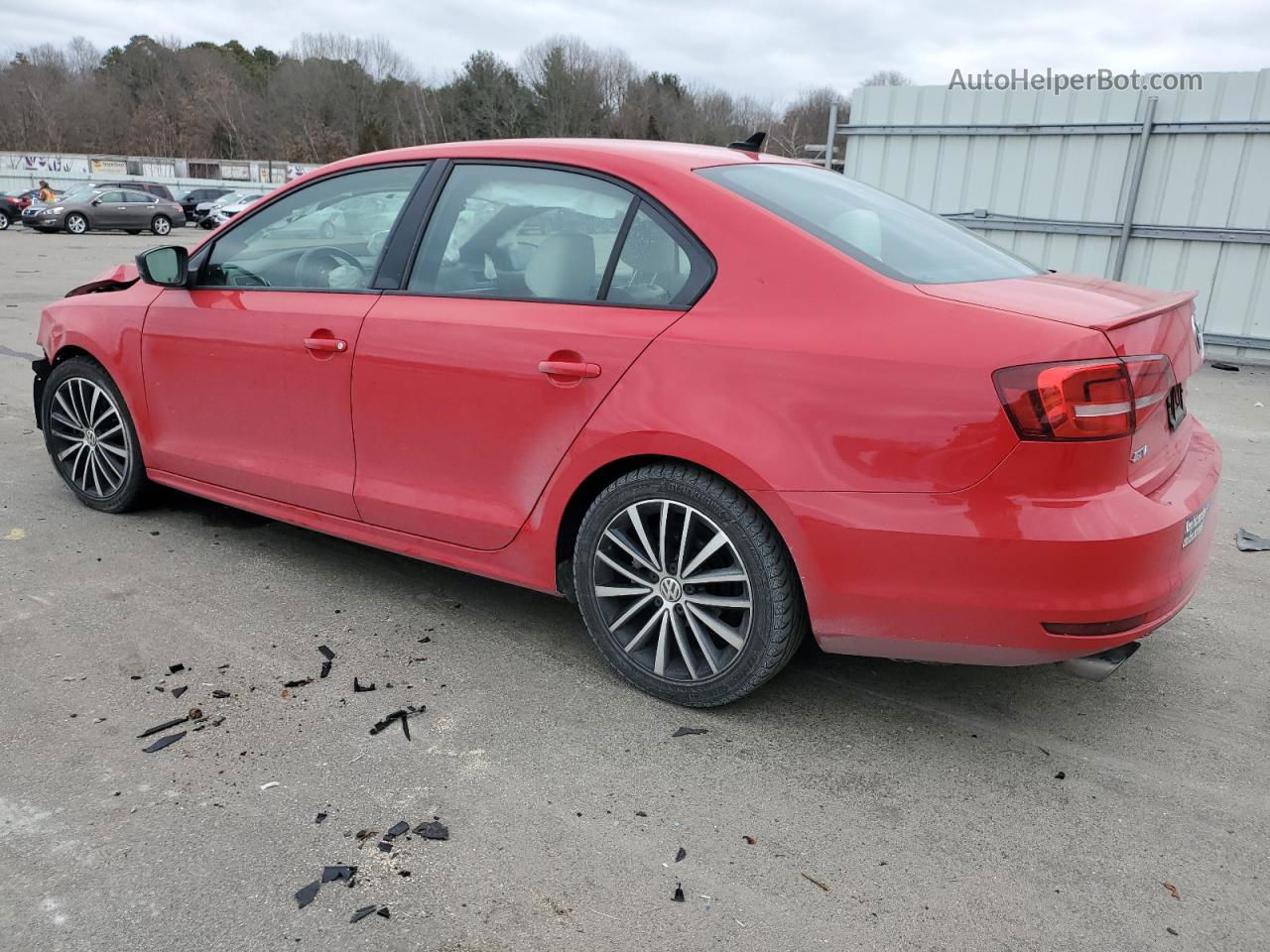 2015 Volkswagen Jetta Se Red vin: 3VWD17AJ3FM215759