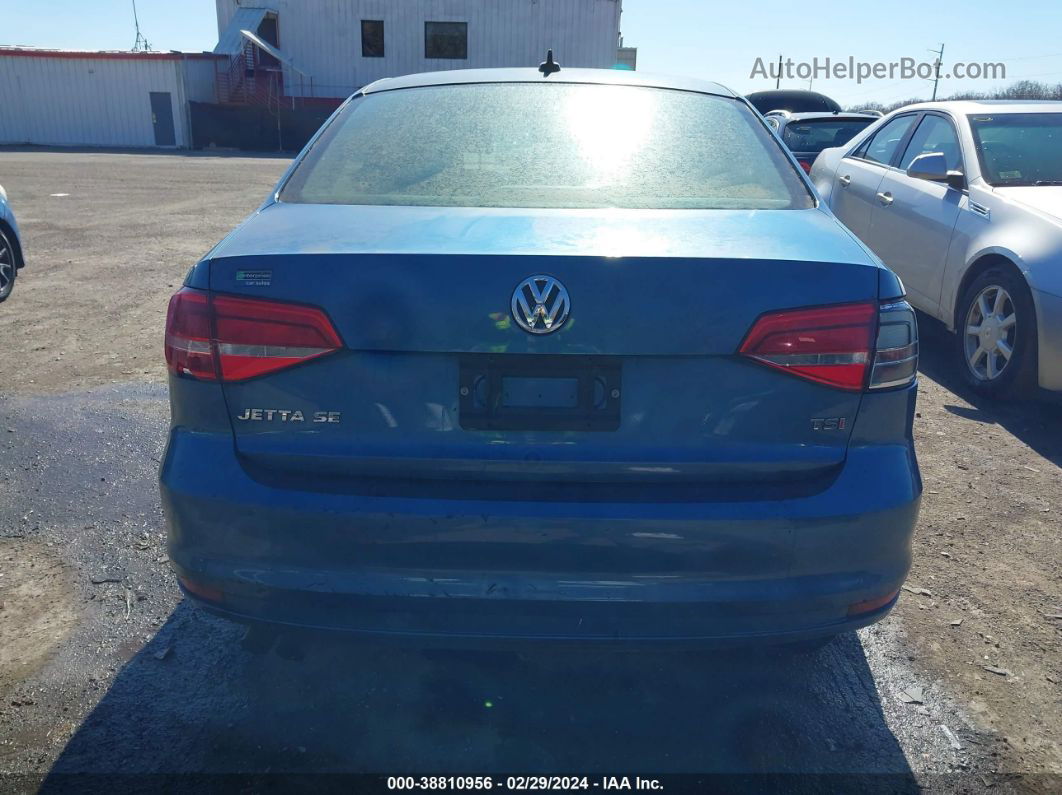 2015 Volkswagen Jetta 1.8t Se Blue vin: 3VWD17AJ3FM254173