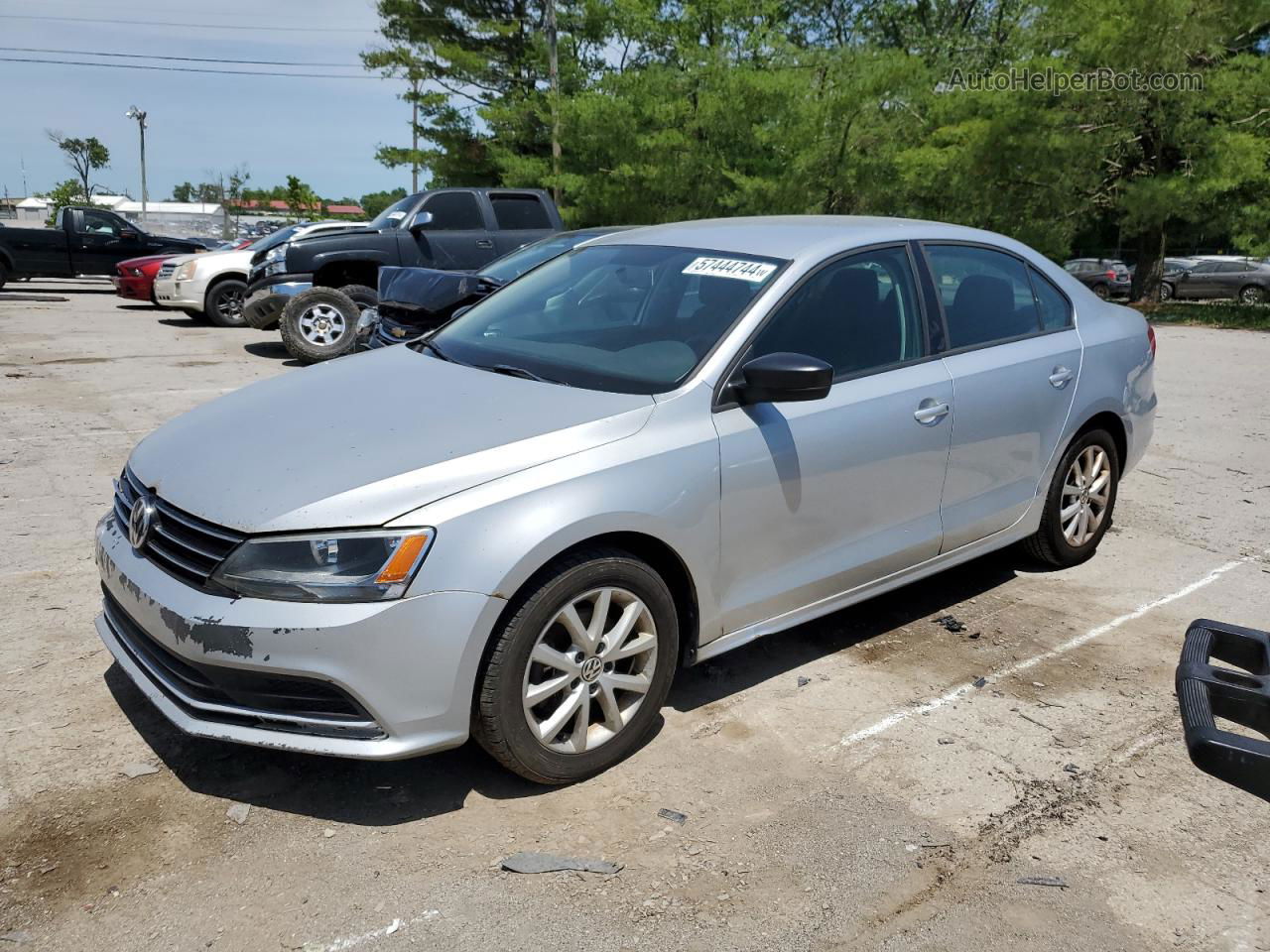 2015 Volkswagen Jetta Se Silver vin: 3VWD17AJ3FM284628