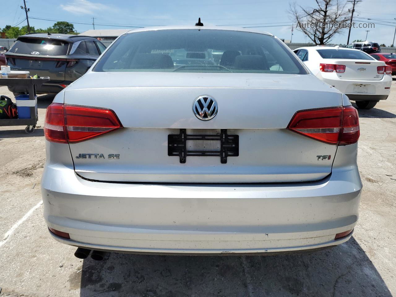 2015 Volkswagen Jetta Se Silver vin: 3VWD17AJ3FM284628