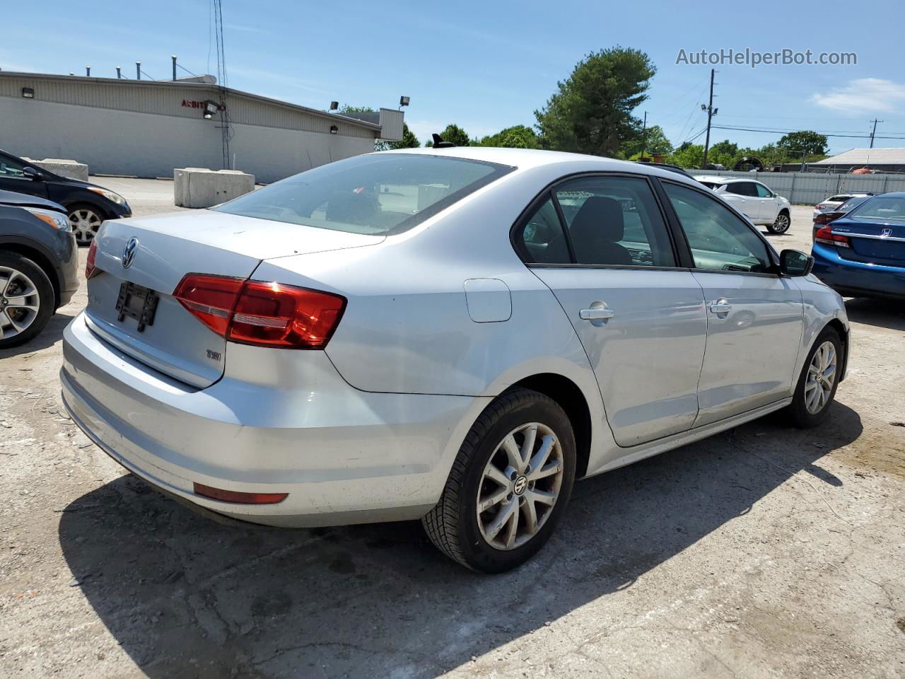 2015 Volkswagen Jetta Se Silver vin: 3VWD17AJ3FM284628