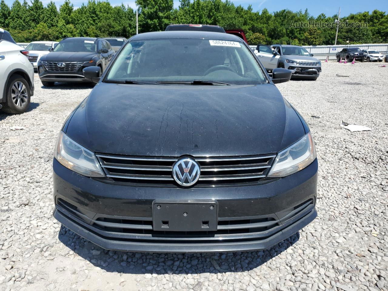 2015 Volkswagen Jetta Se Black vin: 3VWD17AJ3FM287058