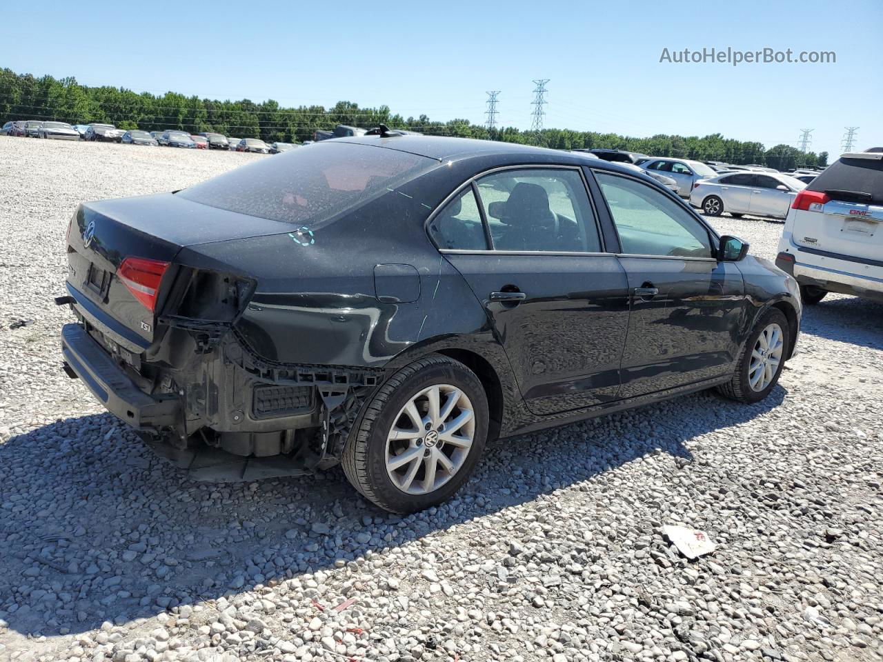 2015 Volkswagen Jetta Se Black vin: 3VWD17AJ3FM287058