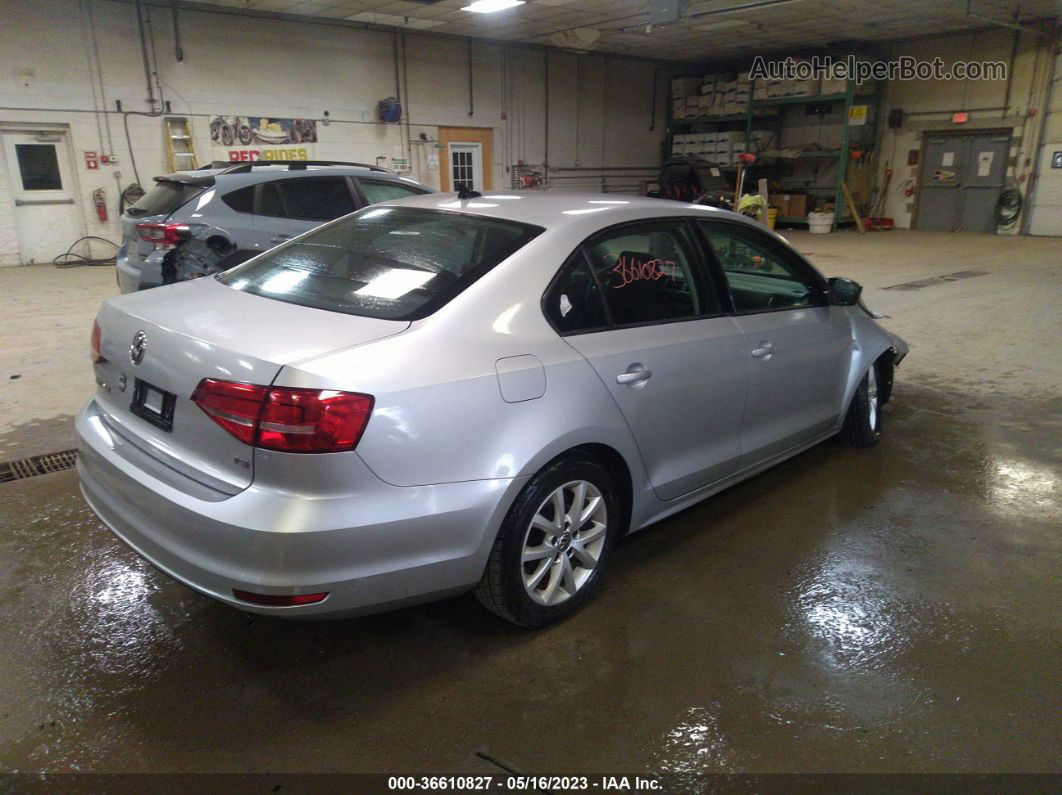 2015 Volkswagen Jetta Sedan 1.8t Se Silver vin: 3VWD17AJ3FM290834