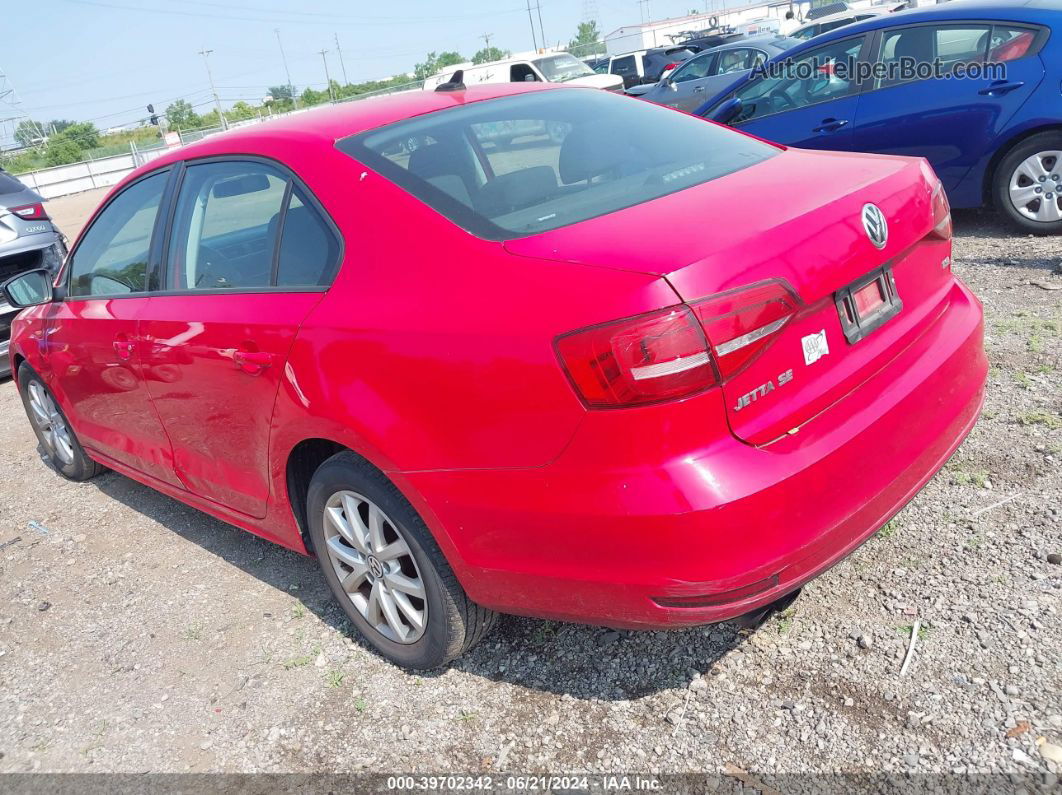 2015 Volkswagen Jetta 1.8t Se Red vin: 3VWD17AJ3FM297539