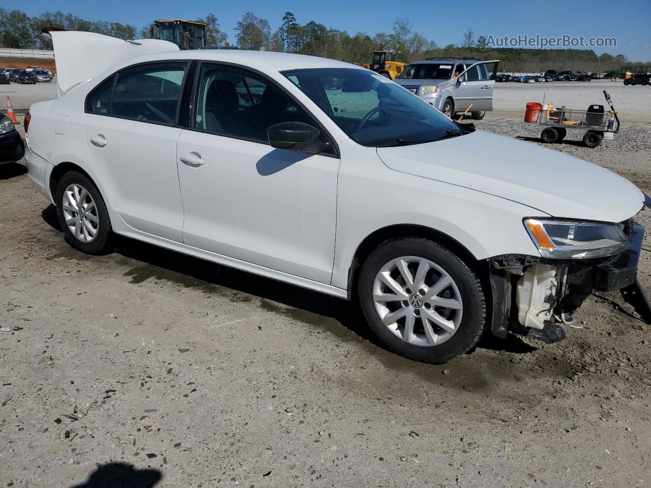 2015 Volkswagen Jetta Se White vin: 3VWD17AJ3FM302514