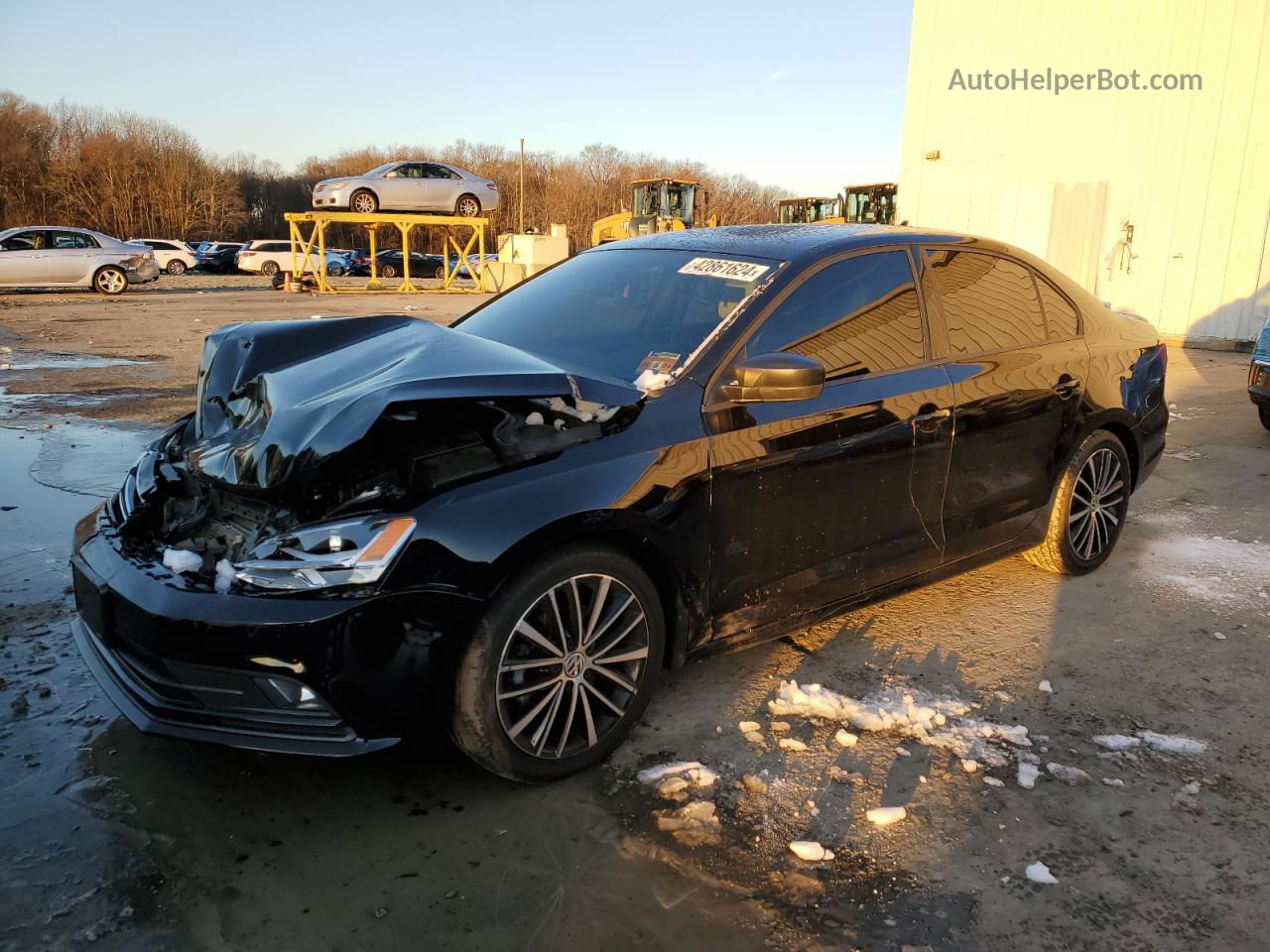 2015 Volkswagen Jetta Se Black vin: 3VWD17AJ3FM338428