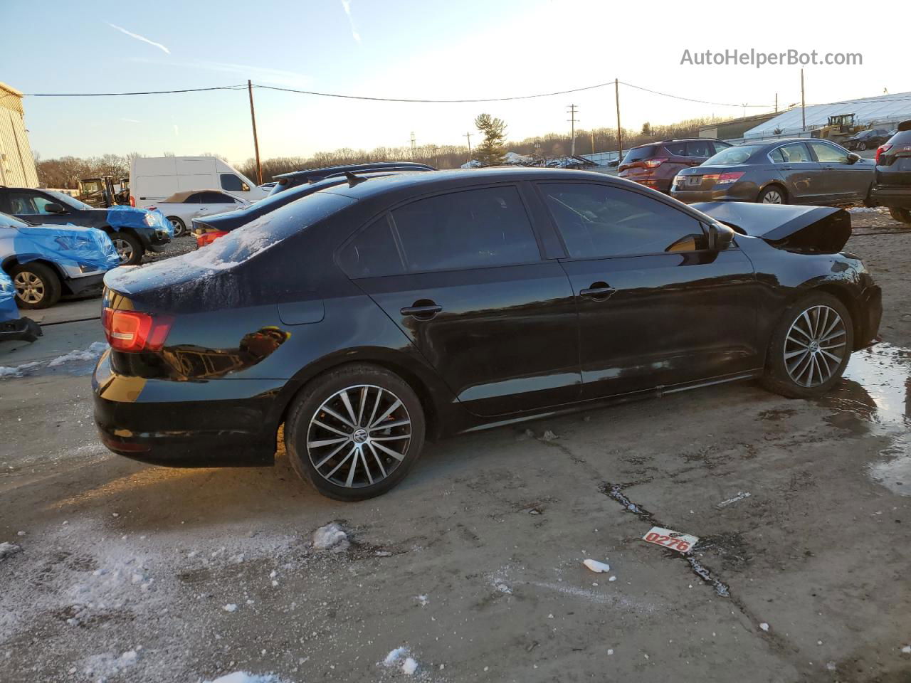 2015 Volkswagen Jetta Se Black vin: 3VWD17AJ3FM338428