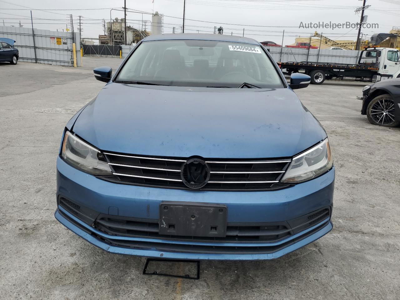 2015 Volkswagen Jetta Se Blue vin: 3VWD17AJ3FM349882