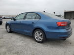 2015 Volkswagen Jetta Se Blue vin: 3VWD17AJ3FM349882