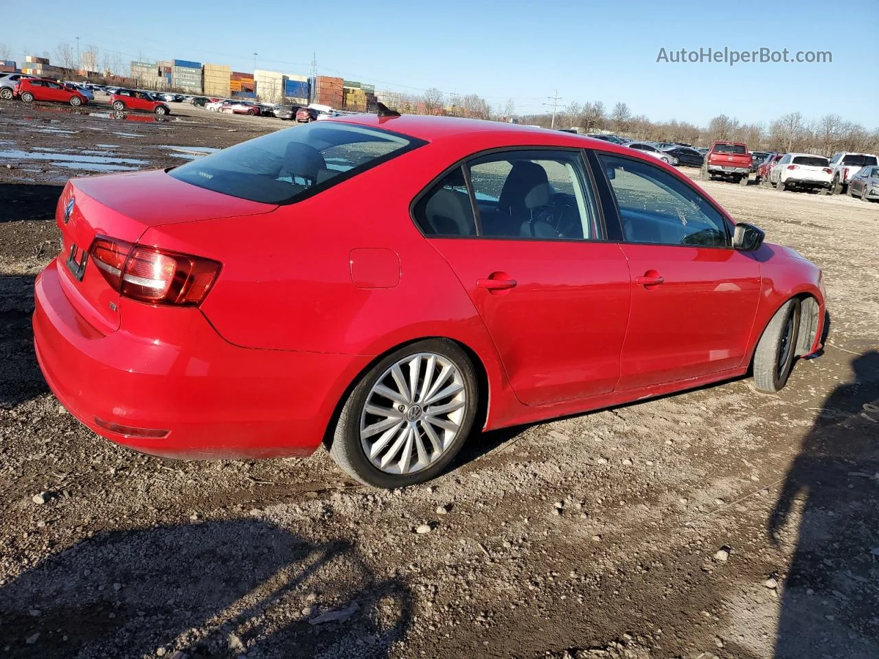 2015 Volkswagen Jetta Se Red vin: 3VWD17AJ3FM356234