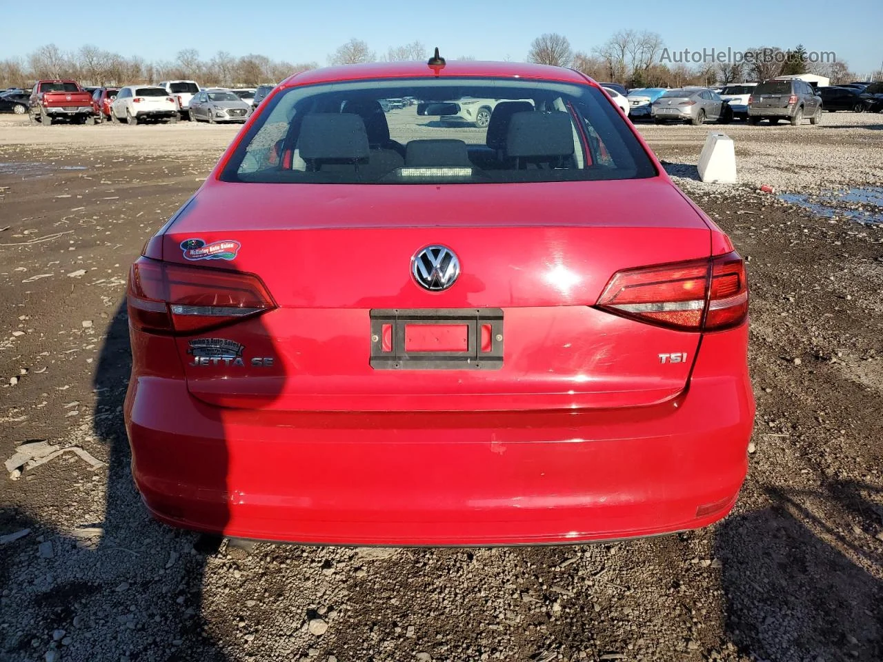 2015 Volkswagen Jetta Se Red vin: 3VWD17AJ3FM356234