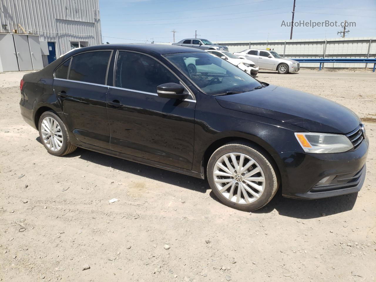 2015 Volkswagen Jetta Se Black vin: 3VWD17AJ3FM413693