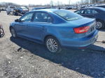 2015 Volkswagen Jetta Se Blue vin: 3VWD17AJ3FM414357