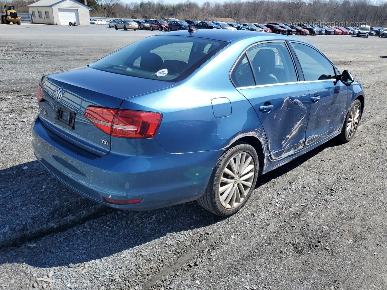 2015 Volkswagen Jetta Se Blue vin: 3VWD17AJ3FM414357