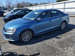 2015 Volkswagen Jetta Se Blue vin: 3VWD17AJ3FM414357