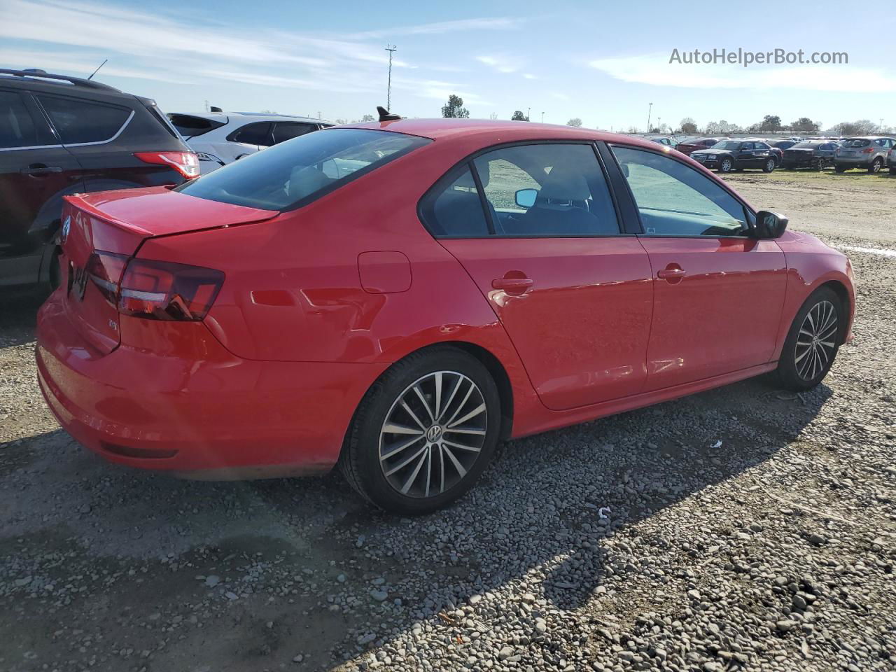 2016 Volkswagen Jetta Sport Red vin: 3VWD17AJ3GM270083