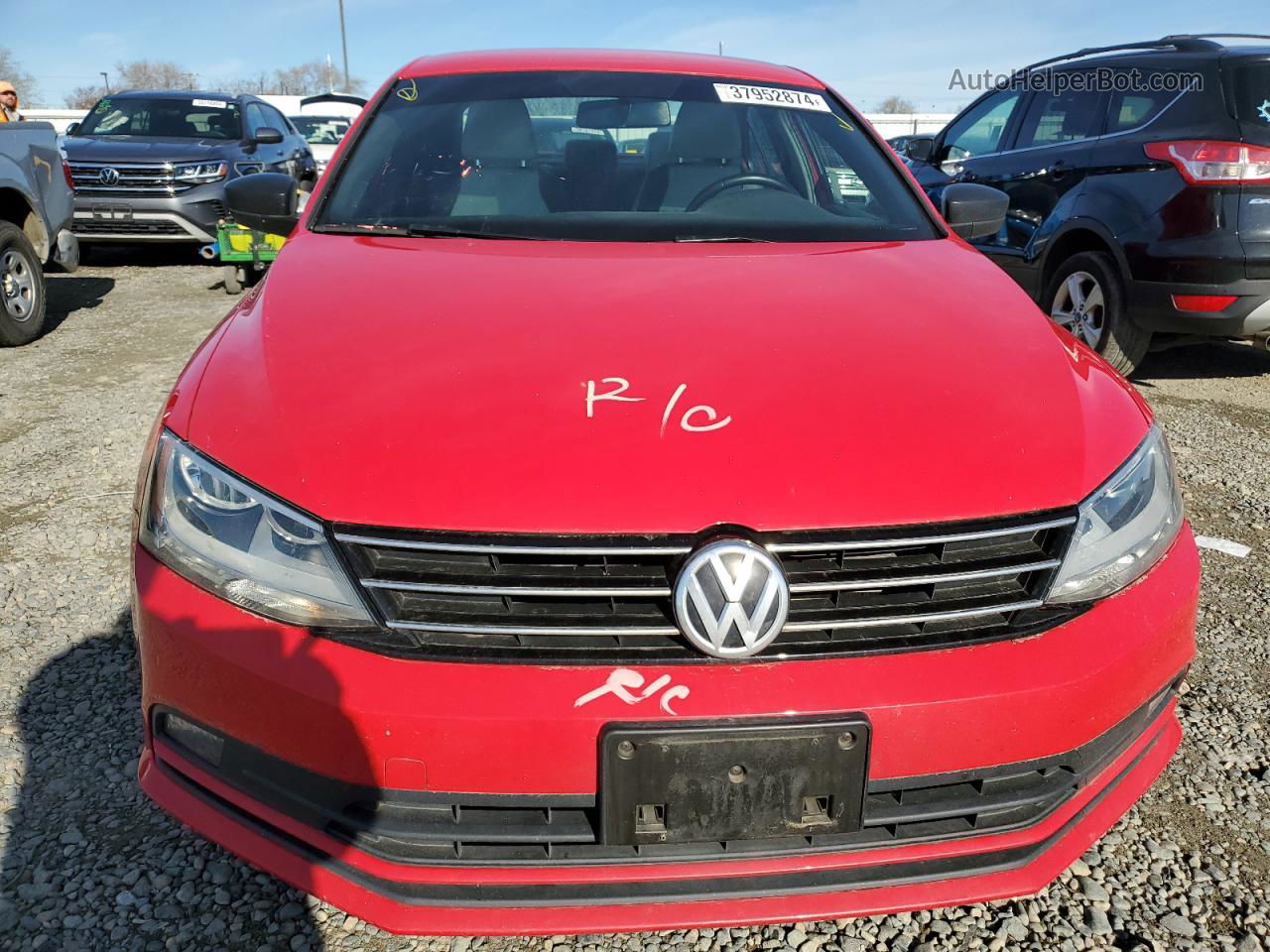 2016 Volkswagen Jetta Sport Red vin: 3VWD17AJ3GM270083