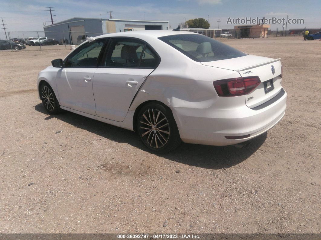 2016 Volkswagen Jetta Sedan 1.8t Sport White vin: 3VWD17AJ3GM289507