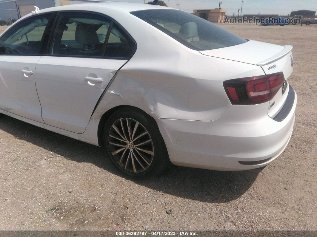 2016 Volkswagen Jetta Sedan 1.8t Sport White vin: 3VWD17AJ3GM289507