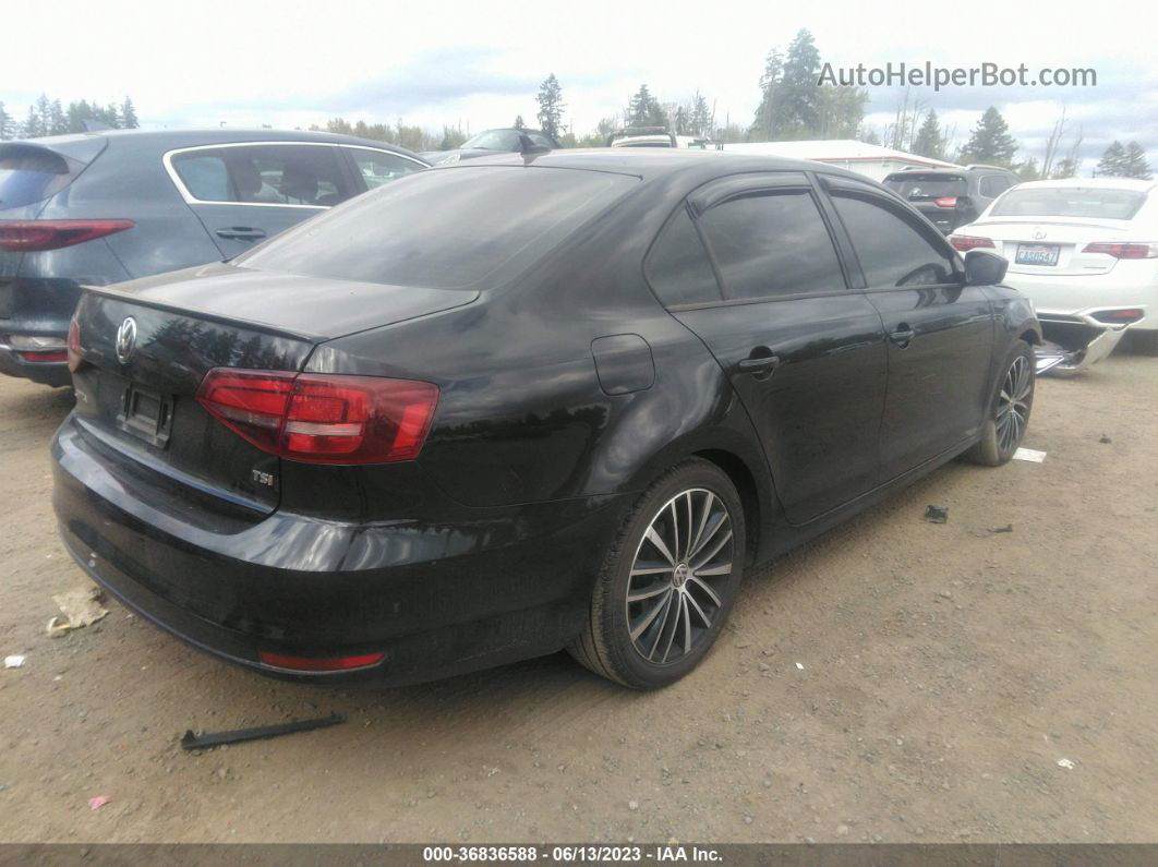 2016 Volkswagen Jetta Sedan 1.8t Sport Black vin: 3VWD17AJ3GM327933