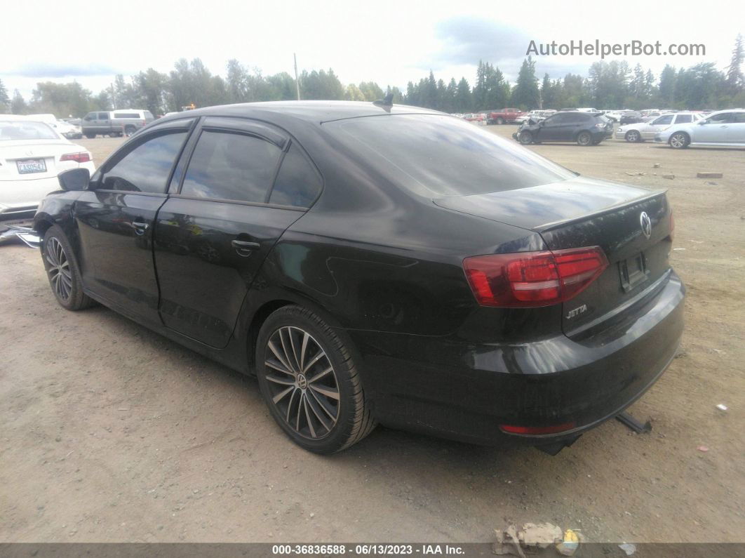 2016 Volkswagen Jetta Sedan 1.8t Sport Black vin: 3VWD17AJ3GM327933