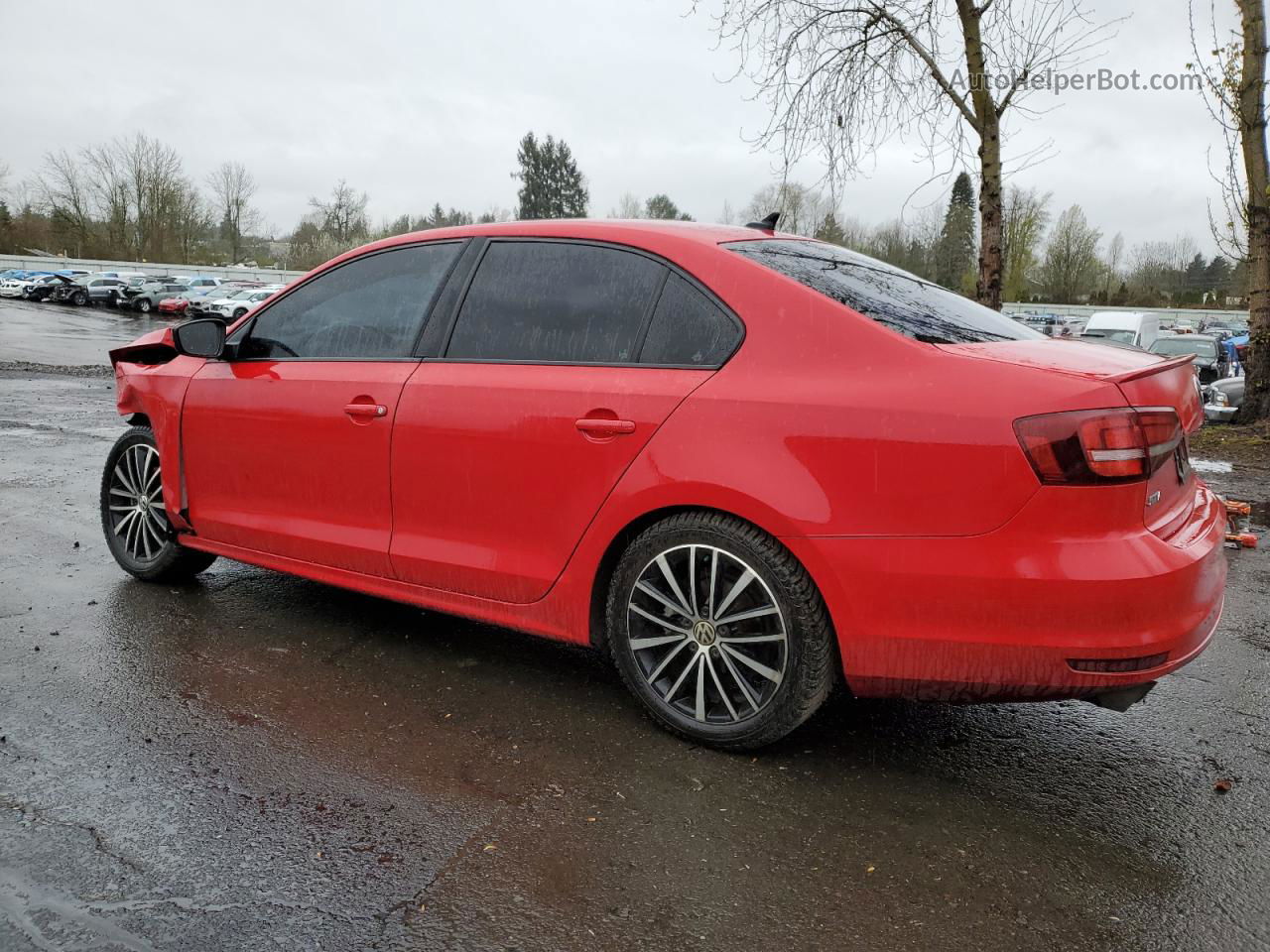 2016 Volkswagen Jetta Sport Red vin: 3VWD17AJ3GM339077