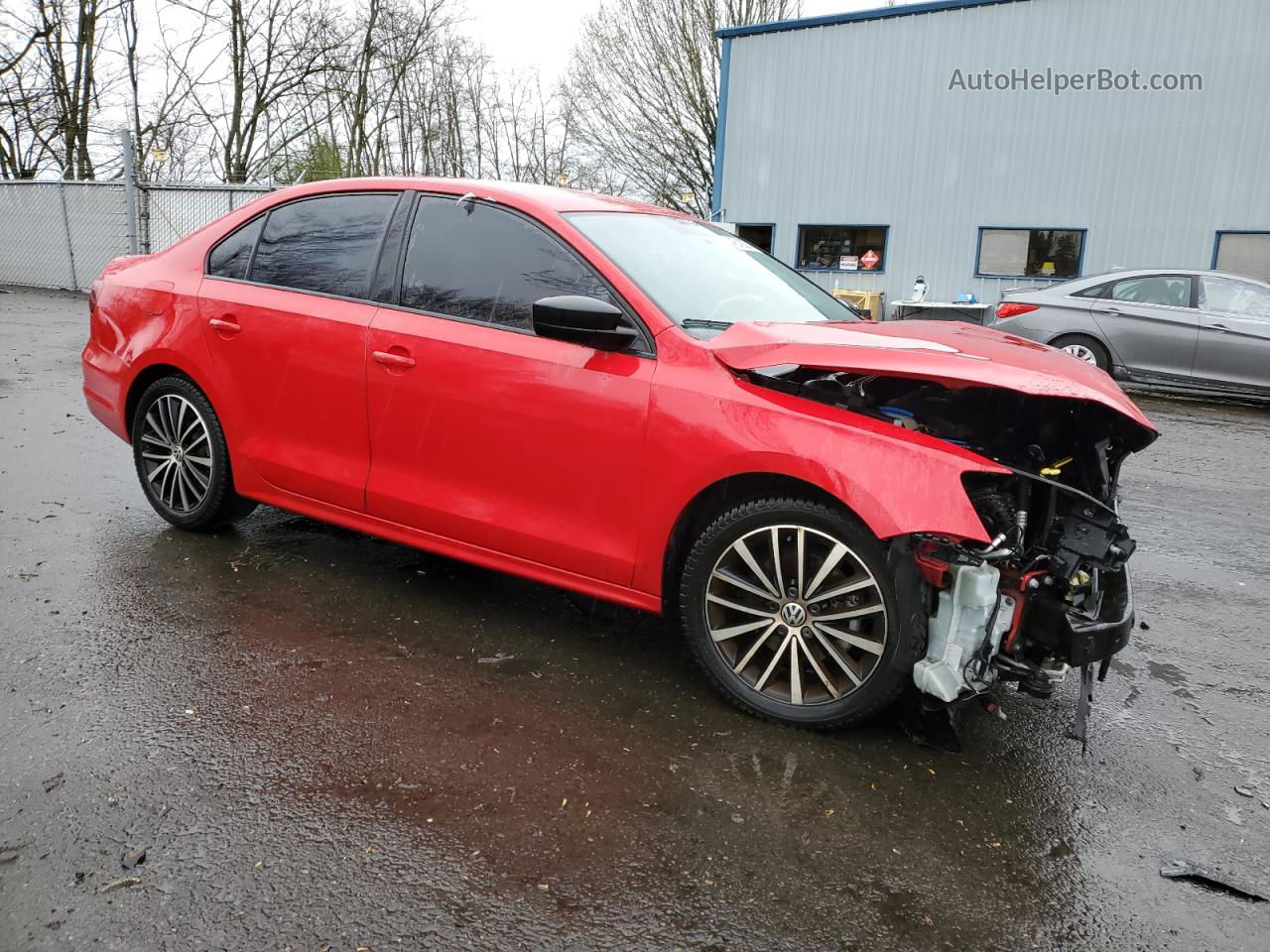 2016 Volkswagen Jetta Sport Red vin: 3VWD17AJ3GM339077