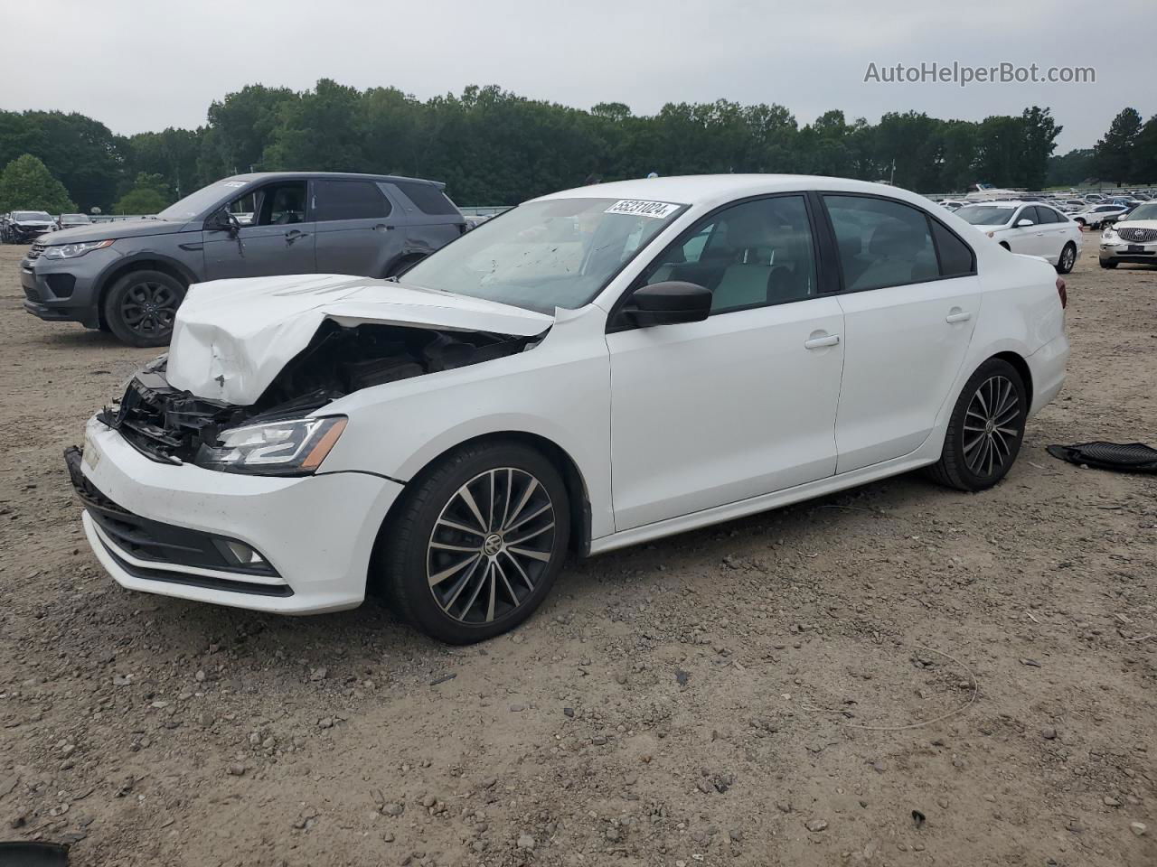 2016 Volkswagen Jetta Sport White vin: 3VWD17AJ3GM347339