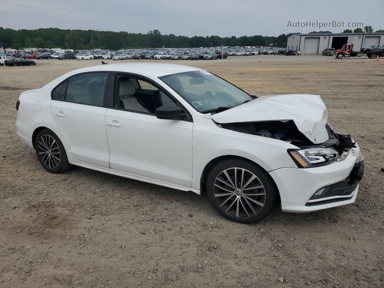 2016 Volkswagen Jetta Sport White vin: 3VWD17AJ3GM347339