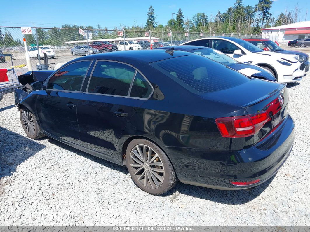 2016 Volkswagen Jetta 1.8t Sport Black vin: 3VWD17AJ3GM407880