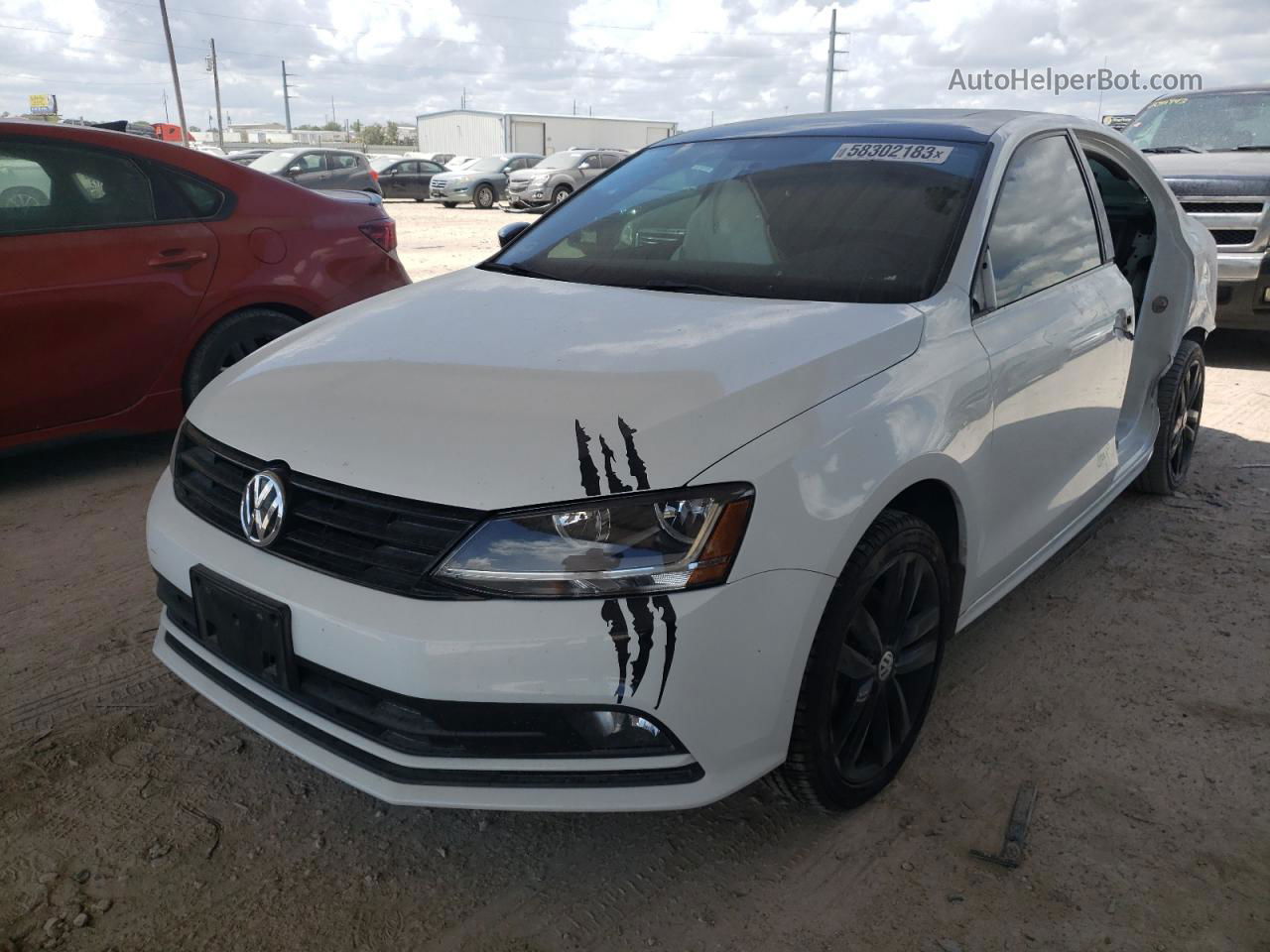 2018 Volkswagen Jetta Sport White vin: 3VWD17AJ3JM210215