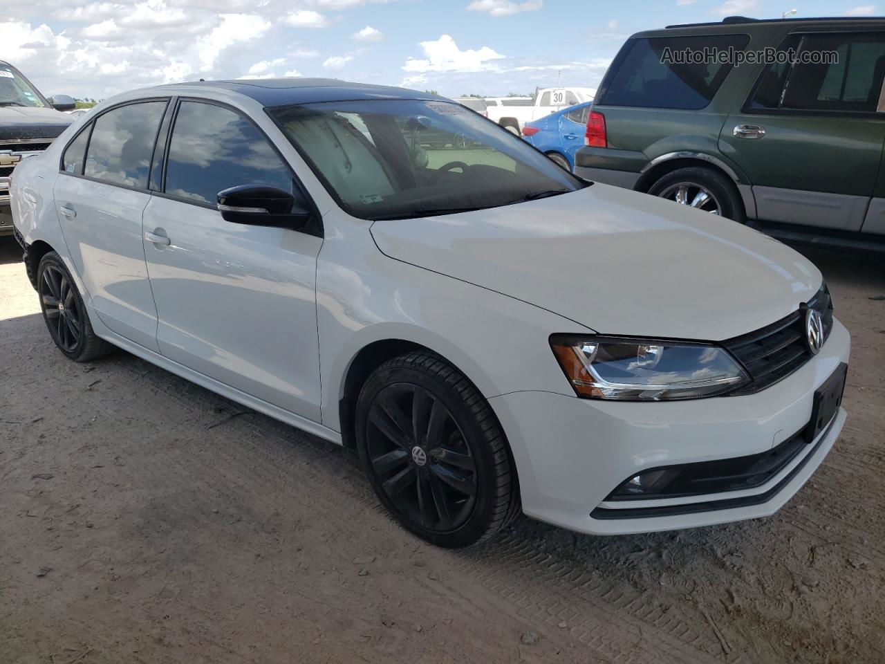 2018 Volkswagen Jetta Sport White vin: 3VWD17AJ3JM210215