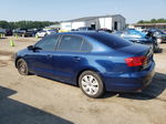 2014 Volkswagen Jetta Se Blue vin: 3VWD17AJ4EM277637