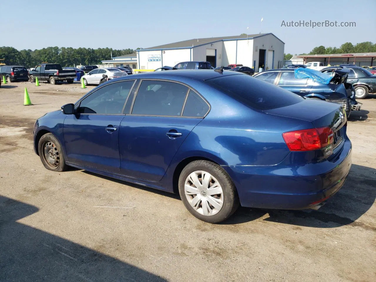 2014 Volkswagen Jetta Se Blue vin: 3VWD17AJ4EM277637