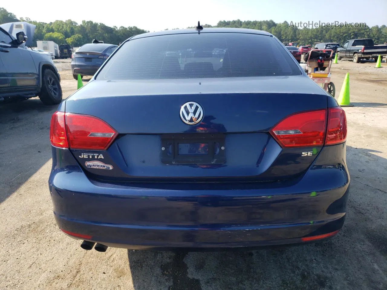 2014 Volkswagen Jetta Se Blue vin: 3VWD17AJ4EM277637