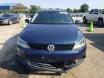 2014 Volkswagen Jetta Se Blue vin: 3VWD17AJ4EM277637