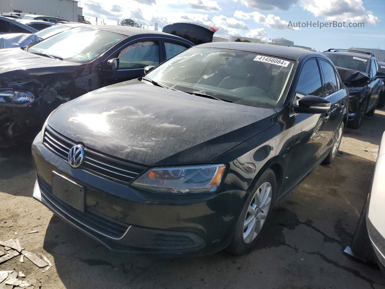 2014 Volkswagen Jetta Se Черный vin: 3VWD17AJ4EM285883